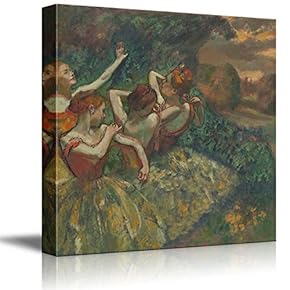 "Four Dancers by Edgar Degas - Canvas Art Home Art - 12x12 inches