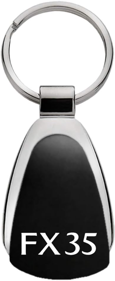 Infiniti FX35 Black Teardrop Key Fob Authentic Logo Key Chain Key Ring Keychain Lanyard