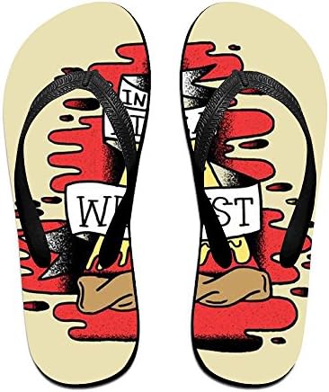 Tisky Men's Sandals Light Weight Shock Proof Slippers Flip-Flops Pizza Free-mason Eye