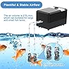 Zacro Aquarium Air Pump - Ultra Silent Oxygen Pump with Dual Outlet Adjustable Air Valve, Air Volume 2 * 5 L/min 6 W, Up…