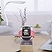 VIGOSS Compatible Fitbit Versa Charger, Premium Aluminum Fitbit Versa Charging Stand Dock Station Cradle Charging Clip Silicone Bracket USB Charger Cable for Fitbit Versa Smartwatch (Silver)