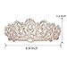ANBALA Bridal Queen Tiara Crown, Luxury Bling Crystal Bridal Headband Prom Queen Pageant Princess Crown Hair Accessories for Women, Rose Gold