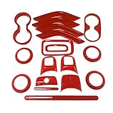 E-cowlboy 18 PCS Full Set Interior Decoration Trim Kit,Interior Door Handle Cover Trim,Copilot Handle Cover Trim,Air Conditioning Vent Cover Trim, For Jeep Wrangler JK JKU 2011-2018 4-door