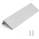 Rergy 10 Pack 5 INCH Cabinet Pulls Brushed Nickel Finger Pulls, Brushed Nickel Edge Pulls for Cabinet Kitchen Cabinet Edge Pu