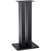Monolith 24 Inch Speaker Stand (Each) - Supports 75 lbs, Adjustable Spikes, Compatible With Bose, Polk, Sony, Yamaha, Pioneer and others, Black