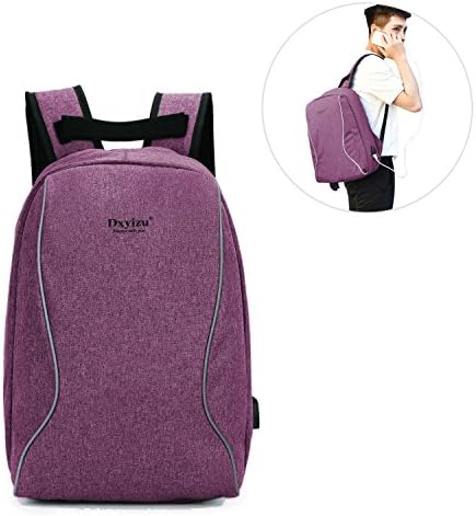 Awaytoy Laptop Backpack Schoo Bag With USB Charging Port Purple