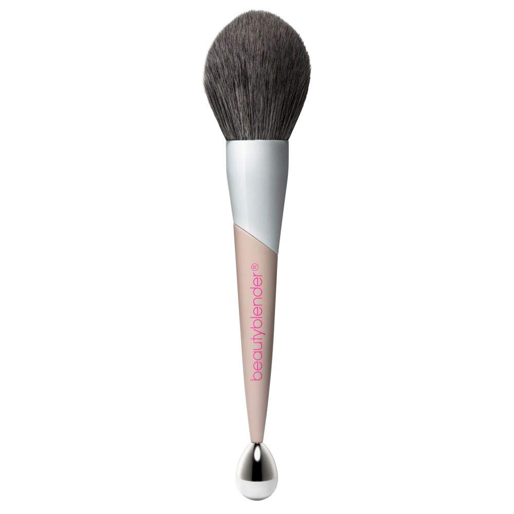 beautyblender Big Boss Double-Sided Powder Brush for Setting Powder, Pressed Powder, Bronzer, and More, with Cooling Anti-Puff Face Roller to Soothe Skin