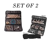Travelon Black Jewelry Roll, Great for Travel (Set of 2)