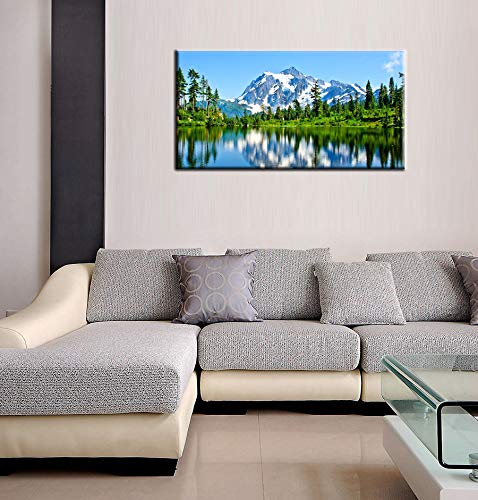 Canvas Wall Art Mountain and Lake Painting Print - 20\
