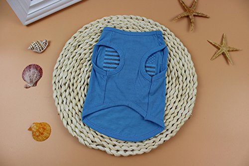 WEUIE Hot Sale American Flag Cute Pet Vest Clothing Small Puppy Costume Summer Apparel (M,Blue)