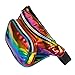 GenericABCDEFG FZGJ Fanny Pack-PU Waterproof Rave Festival Hologram Travel Waist Bag (Rainbow-02)
