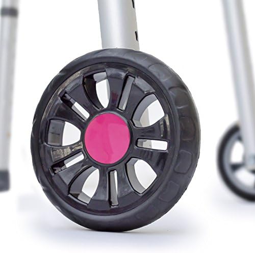 TREADZ/Sport Edition: Universal Walker Wheel Kit with Free Flexfit Skis (Bubblegum Pink)