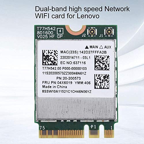 Aufee NGFF WiFi Card, Dual Band 2.4G/5G 433Mpbs Network NGFF Wireless WiFi Card for Lenovo Network Adapter Wireless Card