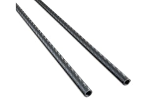 CNCARBONFIBER 2pcs Carbon Fiber Tube 8x6x500MM 3K Roll Wrapped Twill Matte Finish