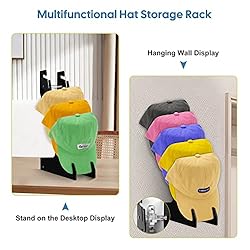 WIOR 2 Pack Hat Rack for Baseball Caps, Hold Up to