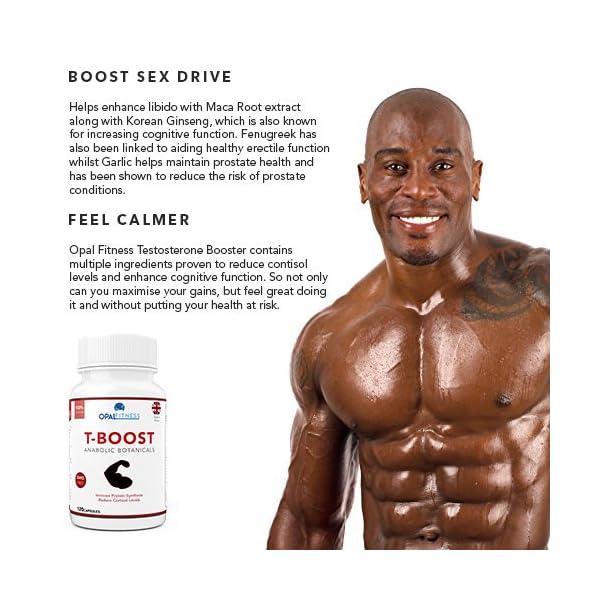 Testosterone-And-Libido-Booster-For-Men-By-Opal-Fitness-Anabolic-Male-Enhancing-Capsules-With-Maca-Root-Gingko-Biloba-Korean-Ginseng-Reduce-Stress-Cortisol-Produced-In-The-UK-120-Capsules Testosterone And Libido Booster For Men By Opal Fitness - Anabolic Male Enhancing Vegan Capsules With Maca Root, Ginkgo…