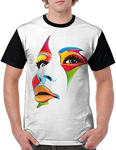 Colored Face Adult Crew Neck T Shirts T Shirts