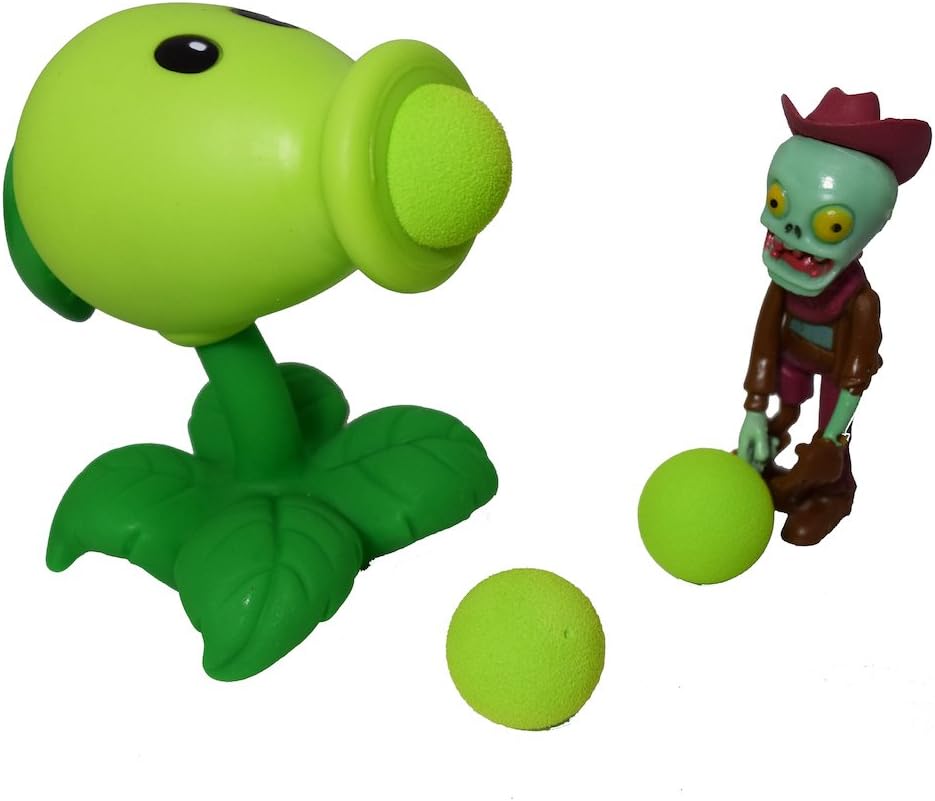 Horizon Party PVZ Plant Pea Shooter Ball Popper Zombie Action Figure Toy