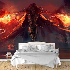 Wall Murals for Bedroom Dark Evil Dragon Removable Wallpaper Peel and Stick Wall Stickers - 66x96 inches