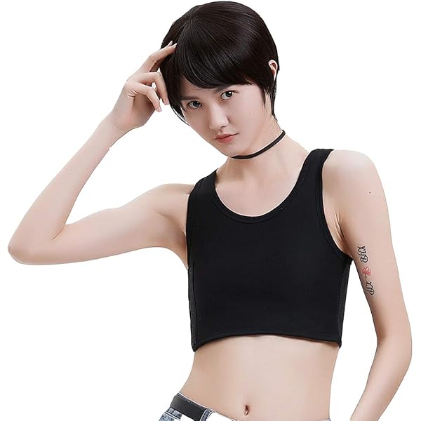 MISWSU Breathable Mesh Elastic Band Half Length Chest Binder