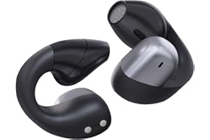 OICGOO Clip Open Ear Earbuds, Ultralight Open Ear Headphones, HD Mic& 32H Playtime, High Resilience Comfortable Ultra Open Earbuds with IPX5 Waterproof/Display Suitable for Running Fitness