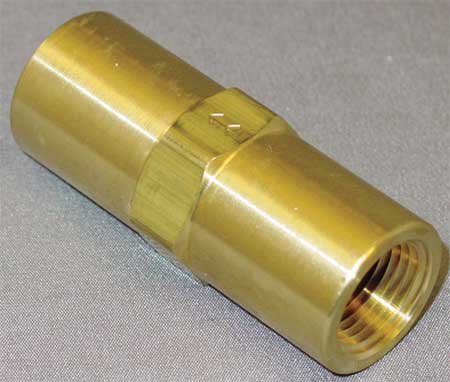 Piston Spring Check Valve, Brass, 3/8 In.