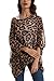 AM CLOTHES Womens Off Shoulder Batwing Sleeve Semi Sheer Tops Blouse One Size Leopard