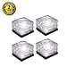 ASTRAEUS Solar Brick Light Solar Ice Light Ice Cube Lights Buried Light Paver for Garden Courtyard Pathway Patio Outdoor Decoration 4 Pack White （Upgraded Package）