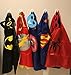 Dress Up Costumes 5-Pack Cartoon Satin Capes Set With Felt Mask,slap bracelets and Exclusive Bag For Kids