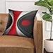 Emvency Throw Pillow Cover in Modern Abstract Style Decorative Pillow Case Red Black Grey Home Decor Square 18 x 18 Inch Cushion Pillowcase