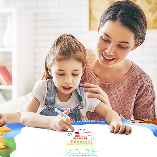 image for Doodle Drawing Mat, YEEGO Water Doodle Mat Aqua Coloring Mat Extra Lar