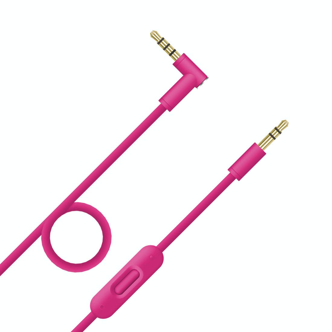 KAPON Beats Replacement Audio Cable Cord Wire with in-line Microphone and Control for Beats by Dr Dre Headphones Solo Studio Pro Detox Wireless Mixr Executive Pill (Pink)