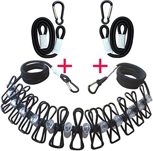 Retractable Portable Clothesline Travel Elastic Adjustable Clothes Lines Rope for Indoor and Outdoor Camping Laundry Line