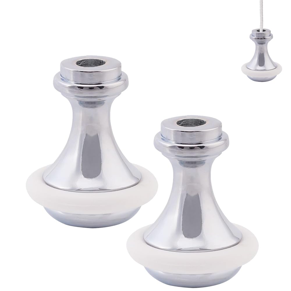 LNJBABAO 2 Pcs Pull Cord Weight Handle Pull Chain Big heavy with Rubber Ring Blind Cord Pull Handle for Shower Bathroom Toilet Fan Switch Pull Cord — image 1