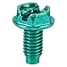 NSI GSH Solid Wire Grounding Hex Head Screw, Green, Pack of 100
