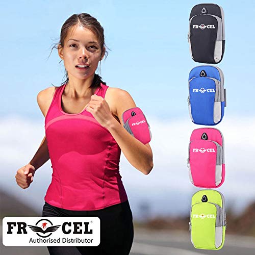 frocel Universal Sports Waterproof Armband Pouch/Arm Belt Fitness Mobile Case for All Android and iOS Phones (Up to 6.5i