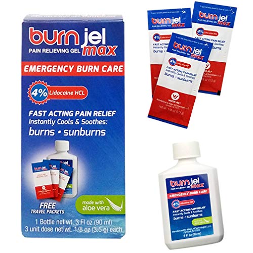 Burn Jel Max Emergency Burn Care 4 Lidocaine includes one 3 oz