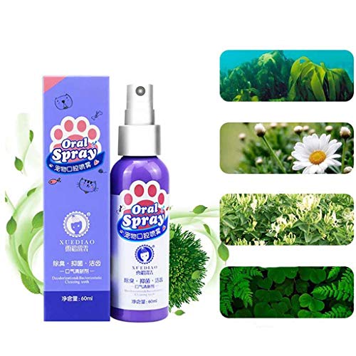Glumes Dog Breath Freshener Pet Oral Care Spray Dental Spray Teeth Cleaner Smell Removal Cat Mouthwash No Toothbrush Remove Odor Dental Care Water Additive for Bad Pet Breath for Dog Cat Puppy(2pcs) - Thumbnail 3