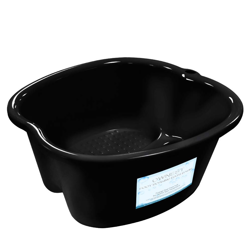 Ownest Foot Bath Spa,Water Spa and Foot Massage, Sturdy Plastic Foot Basin for Soaking Foot,Toe Nails, and Ankles,Pedicure,Portable Foot Tub-Black: Health & Personal Care