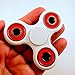 White Tri-Spinner Ceramic Zirconia ZrO2 Center Bearing Fidget Toy Stress Reducer EDC Focus Relieves ADHD Anxiety and Boredom White Body Red Outer Bearing Seals