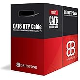 CAT6 Direct Burial Bulk Ethernet Cable 1000ft 23AWG Solid CCA Waterproof | Outdoor CAT 6 Internet Cable, Solid 23AWG CCA Wire, Waterproof &amp; UV Resistant HDPE Jacket, 550MHz Bandwidth, Easy Pull Box