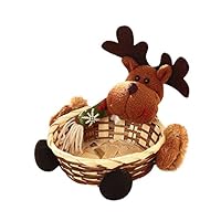 QHB Baby Storage Basket Christmas Candy Storage Basket Decoration Santa Claus Storage Basket Gift (B)