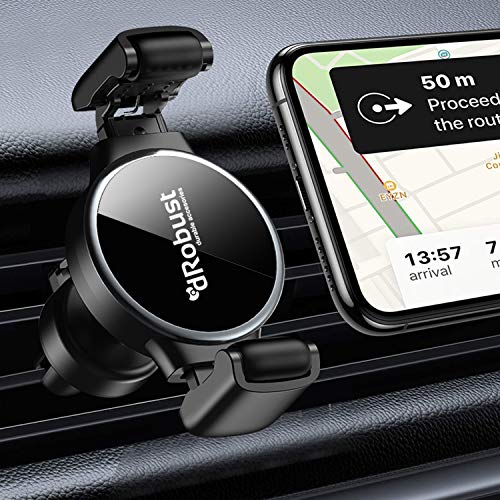 dRobust Air Vent Phone Holder -Unique&Innovative Roller System- Cell Phone Holder for Car Vent - Car Phone Mount - Phone Cradle Compatible with iPhone Xs XS Max XR X 8 8+ 7 7+ 6+ 6 Samsung (Air Vent)
