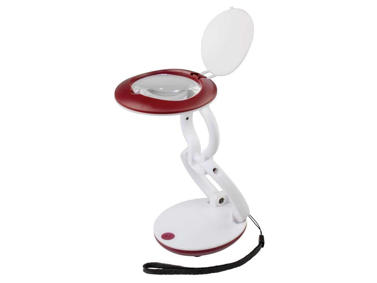 Daylight Company DN1350 Compact, Foldable Magnifying Light, White/Red, 8.2cm x 16.5cm x 7.6cm