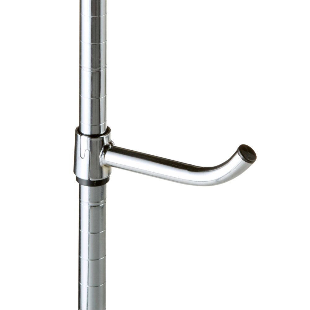 ドウシシャ ルミナスラック スチールラックパーツ 後付け回転フック ちょい掛けに便利 長さ15cm 直径1.9cm 25APF-15 ポール径25mm用パーツ 耐荷重3kg 頑丈 大容量 鞄 カバン 洋服 帽子 マフラー ストール ハンガーポール商品画像