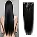 High Synthetic Fiber Clip-in Hairpiece Extension 1 Piece 5 Clips