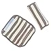 DorDor & GorGor ORGANIC Baby Seat Belt Cushion, Extra Plush, 100% Cotton, Gray Stripe, 2 Pack