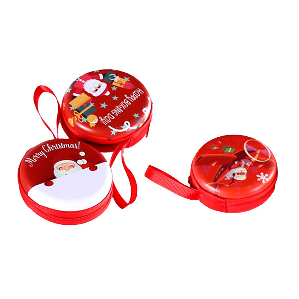 3pcs Box holiday bags Coin Storage Bag Christmas Treat Bags christmas goodie bags cajas organizadoras santa bags Tea Cans Creative Coins Collection Case coin box Tinplate