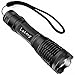 LETMY Tactical Led Flashlight, Ultra Bright 1600 lumen LED Handheld Flashlight, Portable Outdoor Water Resistant Torch with Adjustable Focus and 5 Light Modes for Camping Hiking (E6 Normal Flashlight)