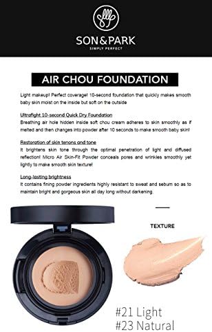 SONNPARK AIR chou foundation 18g (SPF45 , PA++) / no.23 color / Health &amp; Beauty / Personal make up tools / foundation / face care / skin care / korean beauty cosmetic